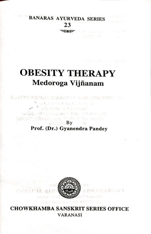 Obesity Therapy-Medoroga Vijnanam